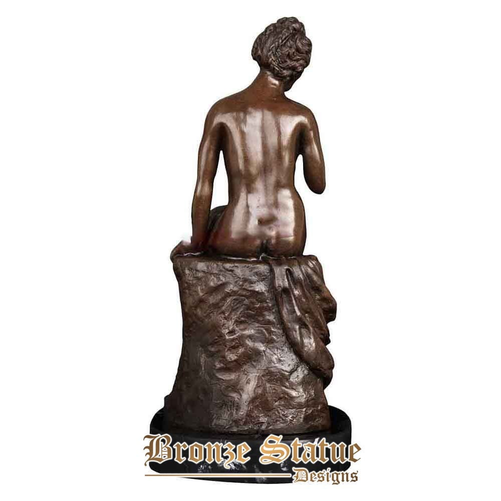 Graziosa donna nuda statua bronzo occidentale donna nuda seduta scultu –  Bronze Statue Designs