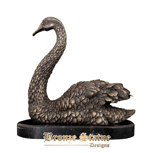 Bronze love swan statue sculpture modern art animal sculpture wedding anniversary gift home decor