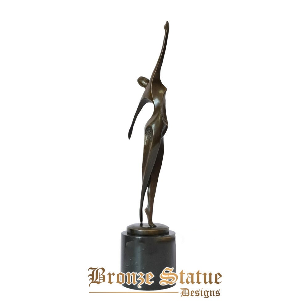 20 Zoll | 53cm | Bronze abstrakte Tänzerin Statue Skulptur moderne Kunst Frau tanzende Figur für Tanzraumdekor Geschenke