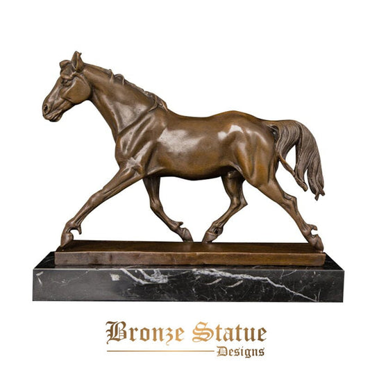 Bronze running horse statue animal sculpture vintage art office desktop decoration business gifts