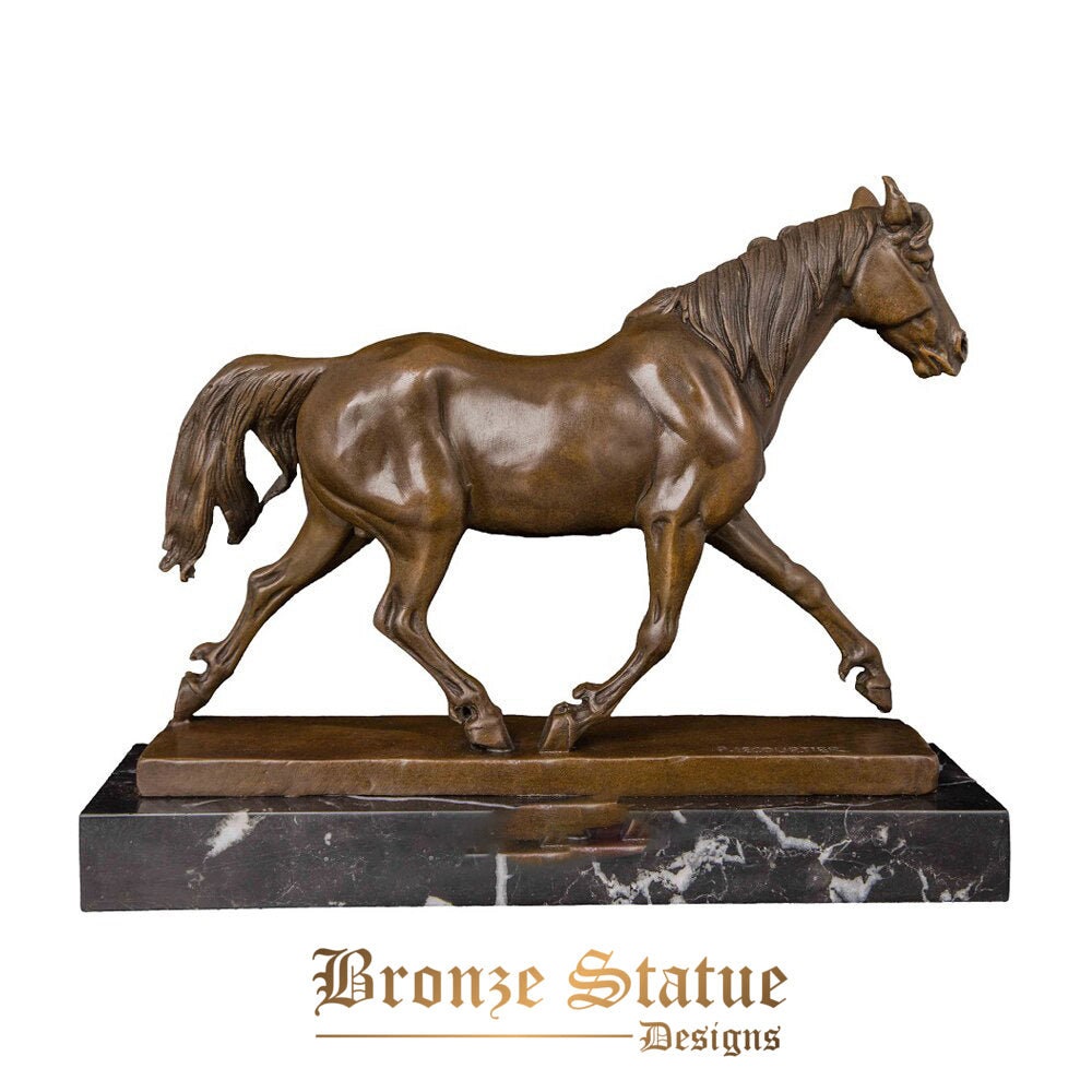 Bronze running horse statue animal sculpture vintage art office desktop decoration business gifts