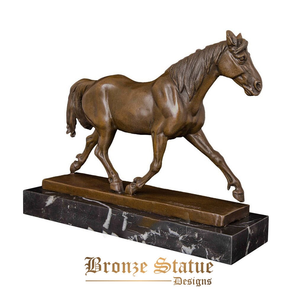 Bronze running horse statue animal sculpture vintage art office desktop decoration business gifts