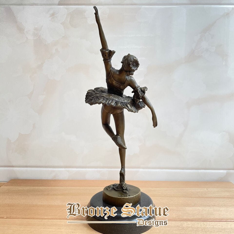 Bronze ballerina statue modern ballet dance girl sculpture art home decor gift
