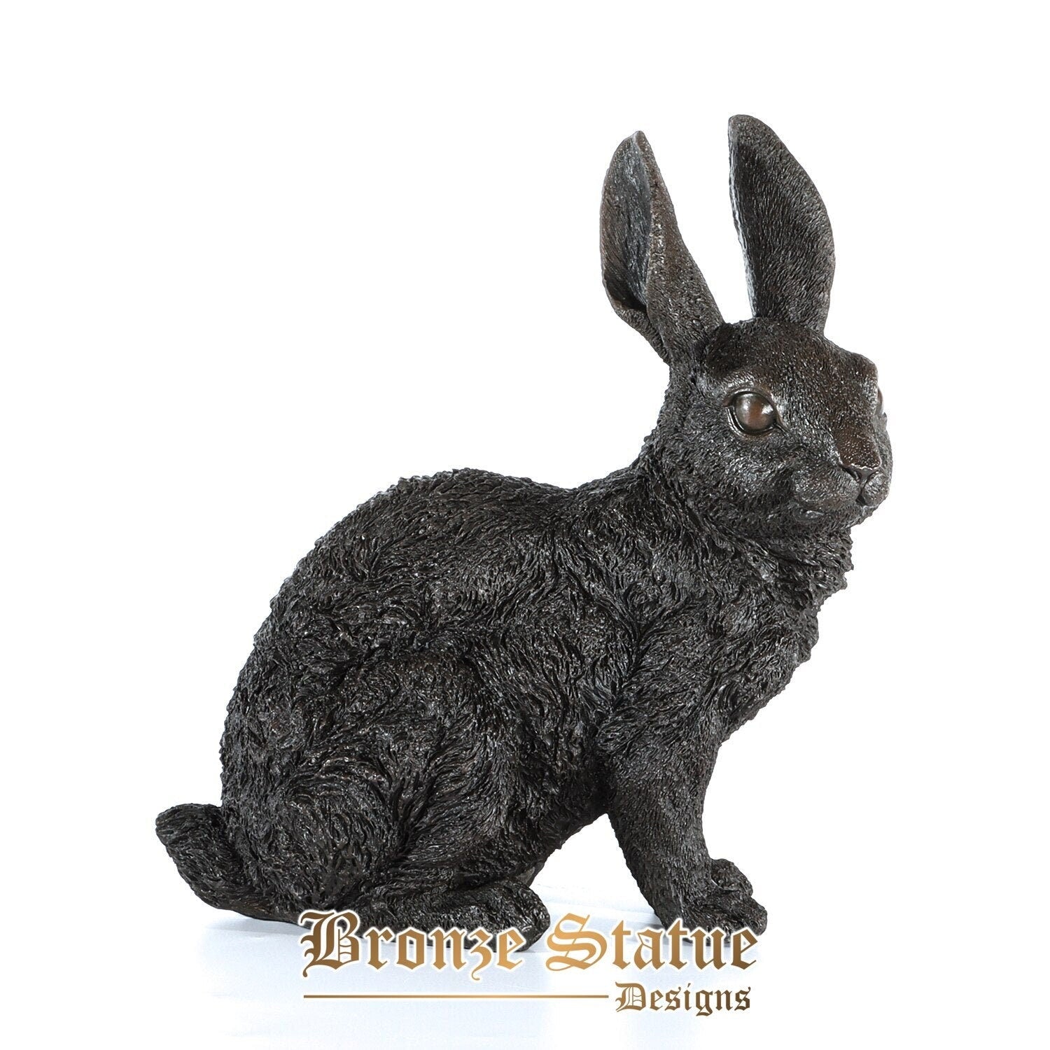 Rabbit statue real bronze chinese zodiac animal hare feng shui sculptu ...