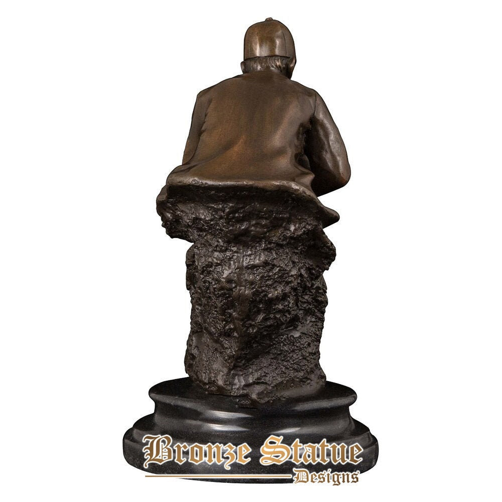 Bronze Reitpferd Mann Büste Statue Reiter Skulptur moderne Sport Kunst Büro Desktop Wohnkultur Geschenke
