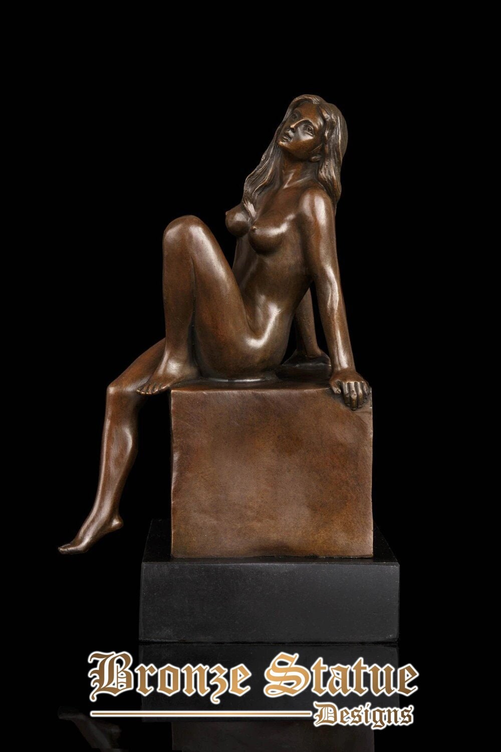 Bronzes art crafts sexy abdomen nude girl sculptures girl naked female body art bronze statue