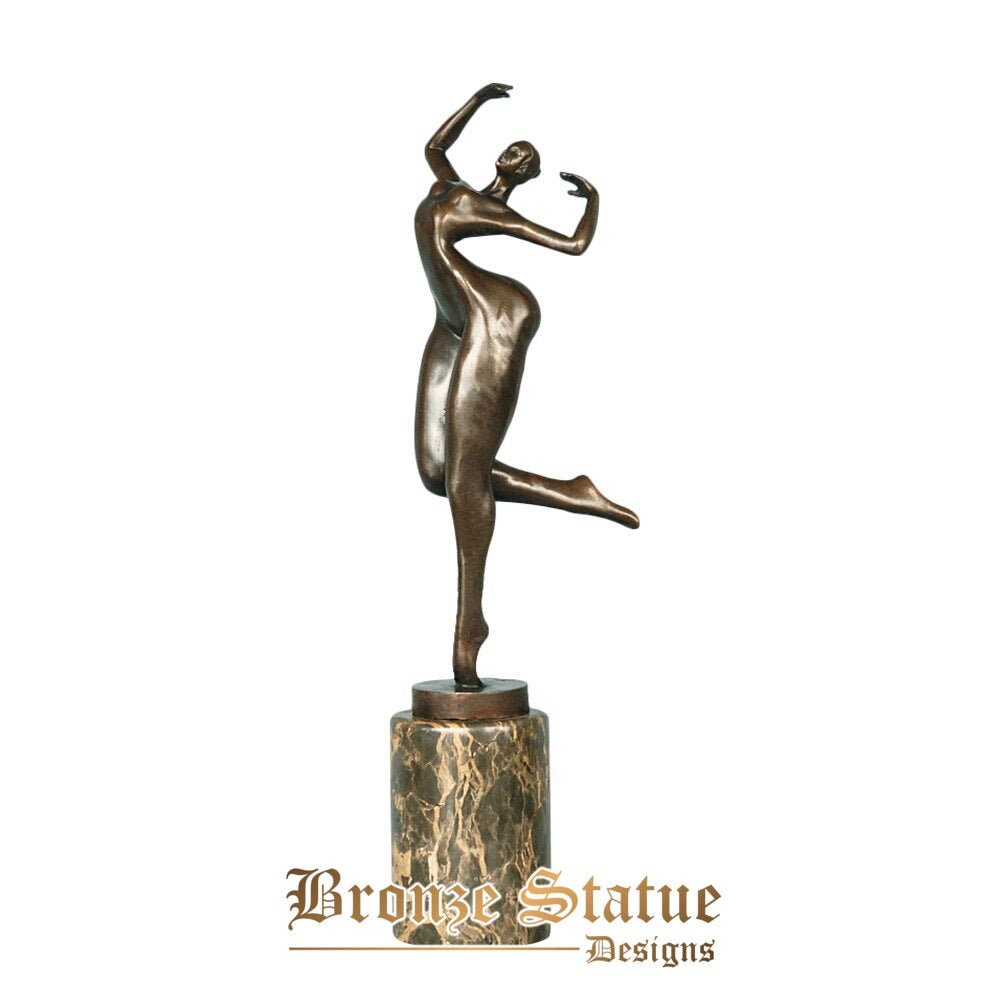 Goditi la felicità statua della donna nuda astratta scultura femminile figurina decorazione d'arte moderna
