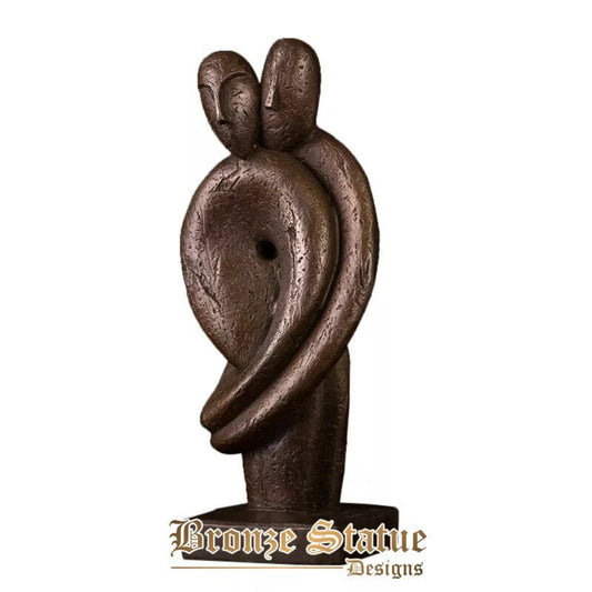 Paar Liebhaber Büste Statue echte Bronze abstrakte Skulptur Figur antike Kunst Wohnkultur Jubiläumsgeschenke