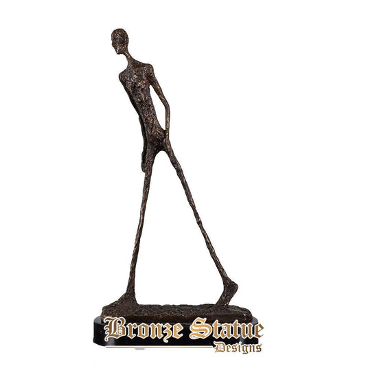 Giacometti Skulptur Kunstreplik Bronze Walking Man Statue abstraktes Skelett berühmte Sammlung Figur Wohnkultur