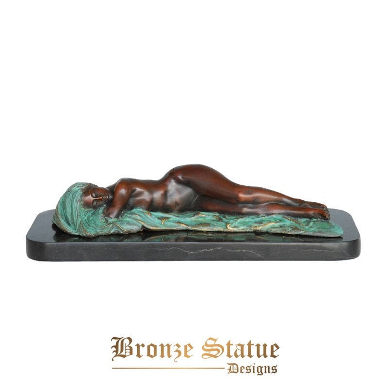 Nude sleeping woman statue sculpture bronze modern female body art hot casting decoration collection