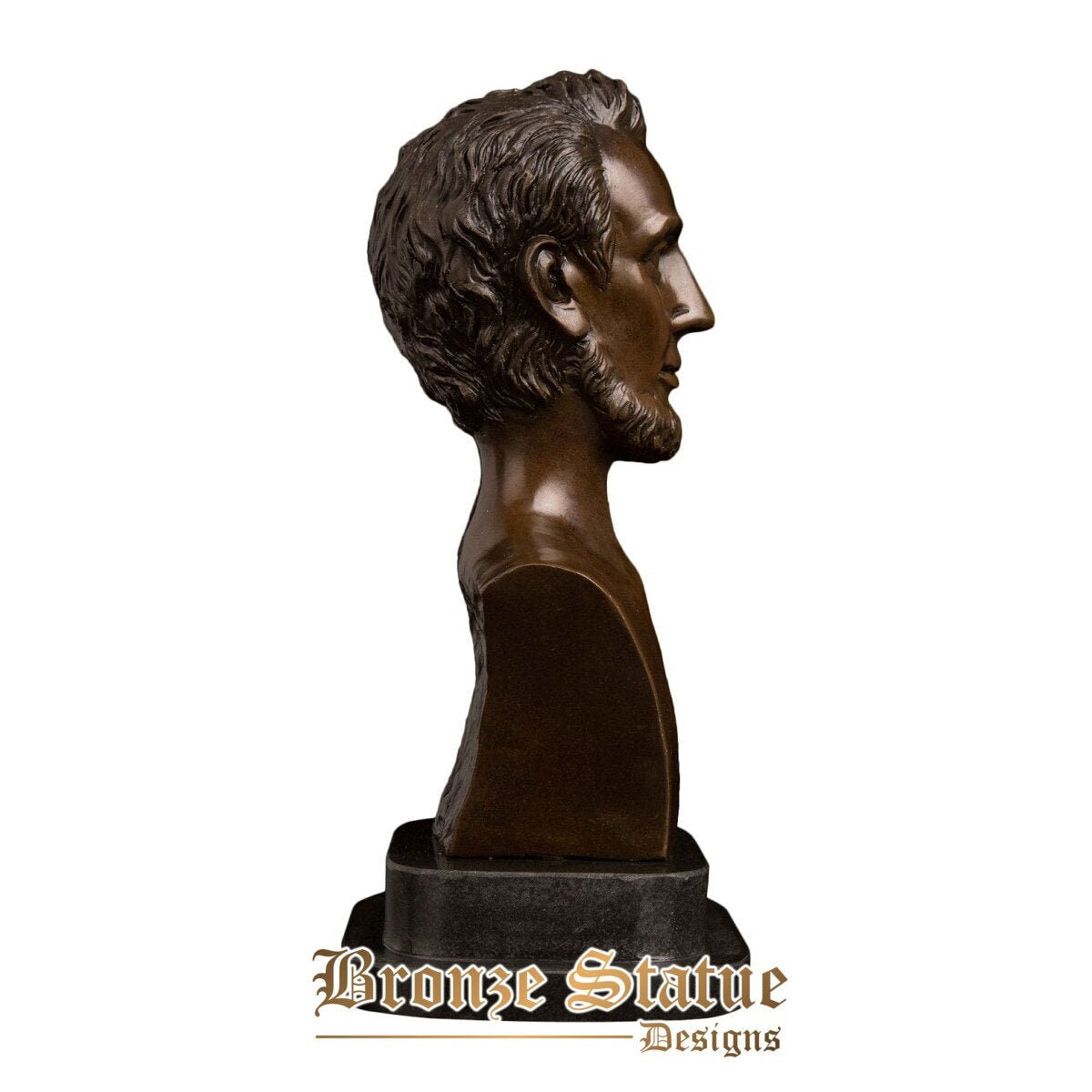 Famoso lincoln presidente scultura bronzo uomo busto statua in bronzo souvenir da collezione decorazione