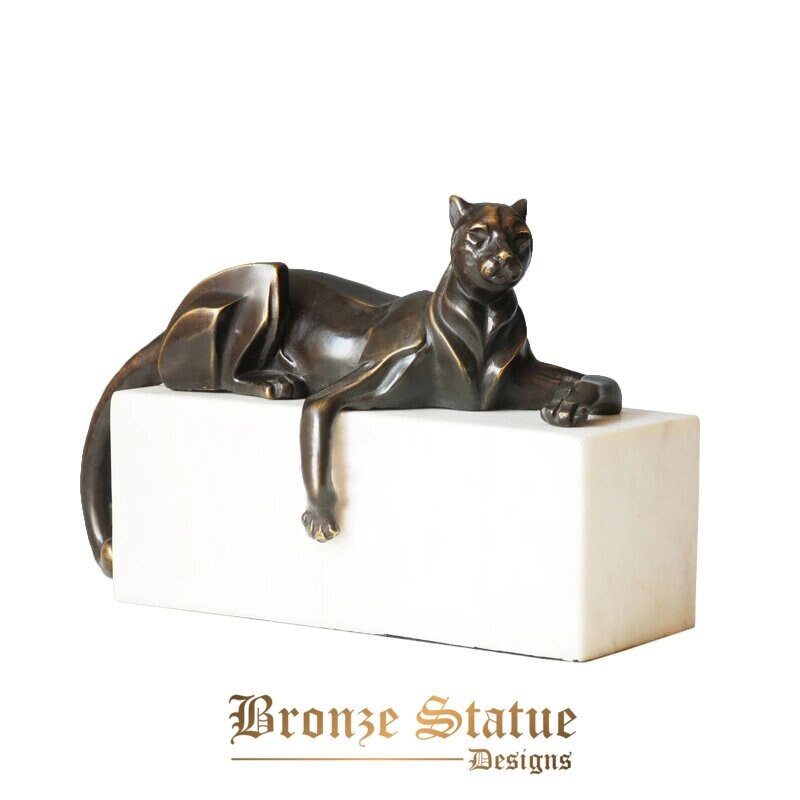 Bronze pet cat statue figurine animal sculpture art home cabinet display kids room gifts