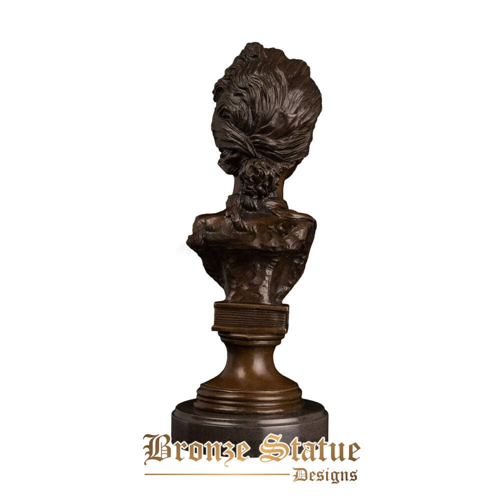 Real bronze bust statue helen keller famous woman female sculpture art collecction home decoration accessories modern gifts