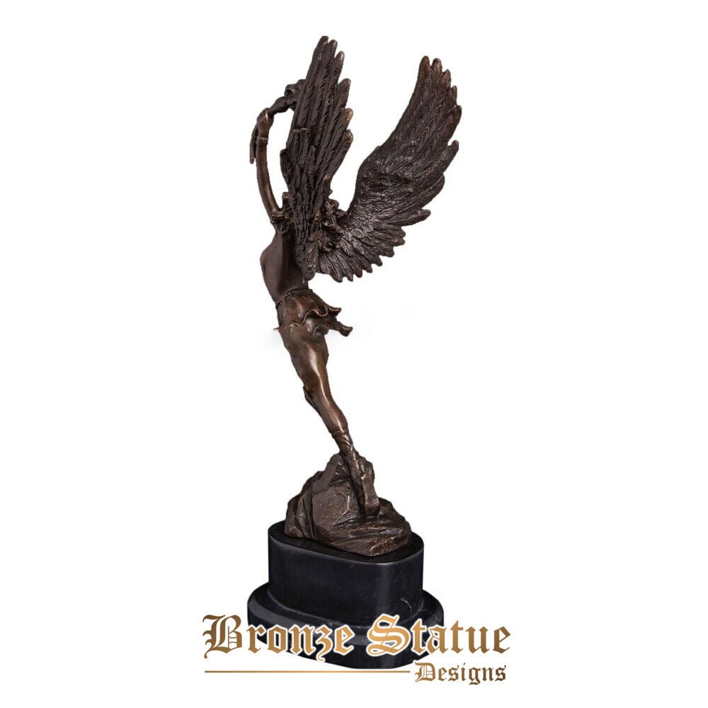 Western bronze statue angel torchbearers sculpture figurine art home decoration