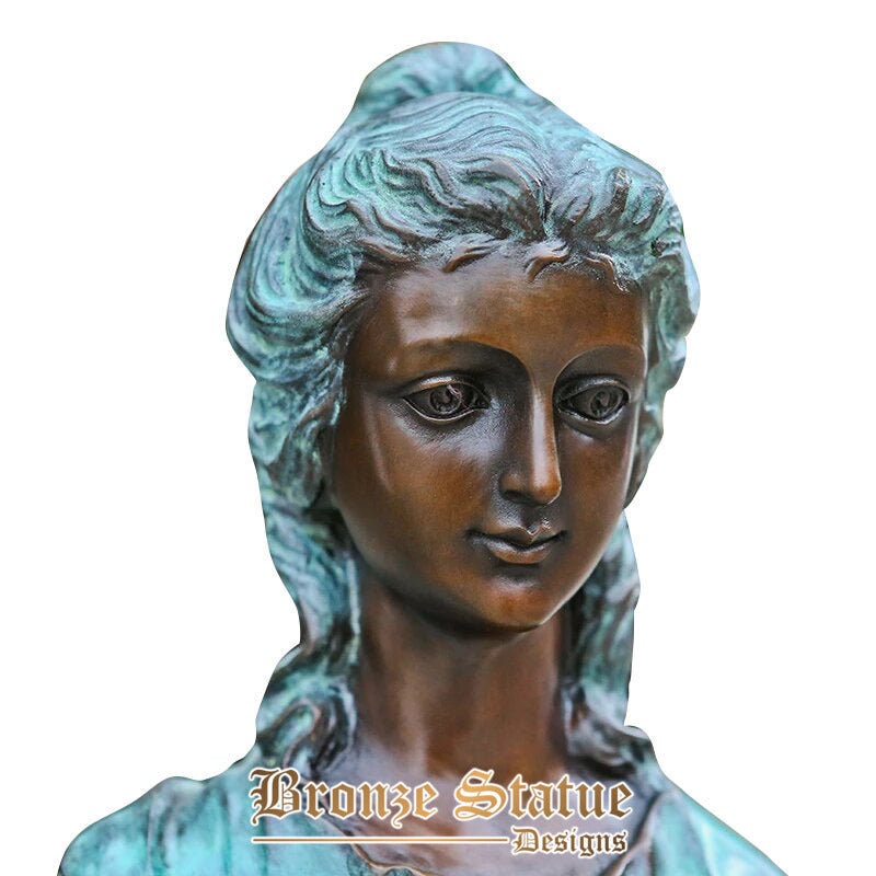 Grandi statue in bronzo sculture femminili giardino hotel decorazione statua donna all'aperto