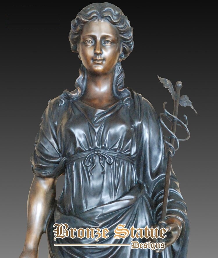 Retro europe style bronze statue woman outdoor garden decor freedom girl sculpture campus office decortion