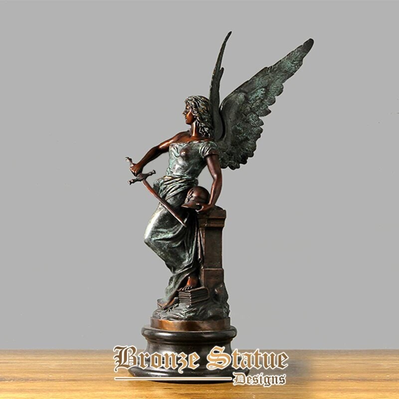 Large winged victory of samothrace sculpture statue bronze greek goddess antique art gorgeous decoration