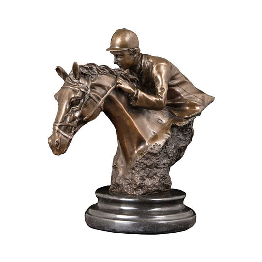 Horse & Jockey | Bronze Statue | Animal Sculpture | Horse Racing