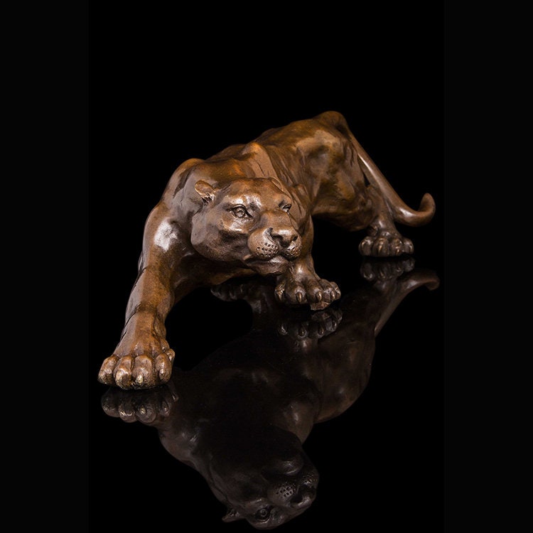 Panther | Cheetah | Leopard | Wildlife Hunting Statue | Bronze Sculpture