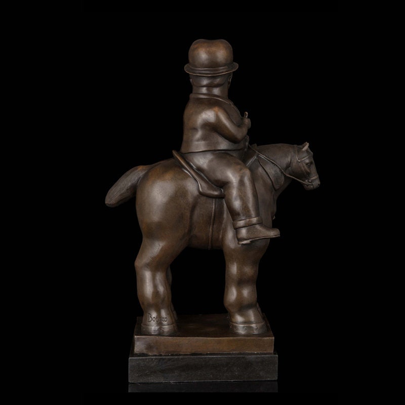 Botero Abstract Man Riding Horse | Fernando Botero | Abstract Sculpture | Bronze Statu ...