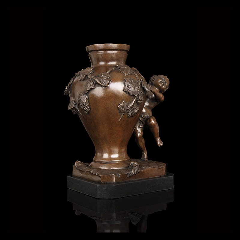 Vaso di bronzo | Fiori & Vaso Bambino | Scultura in vaso