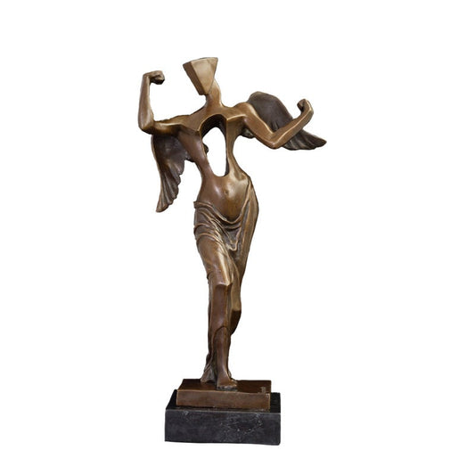 Abstrakter Engel | Bronzener Engel | Weibliche abstrakte Skulptur | Der surrealistische Engel | Salvador Dalí