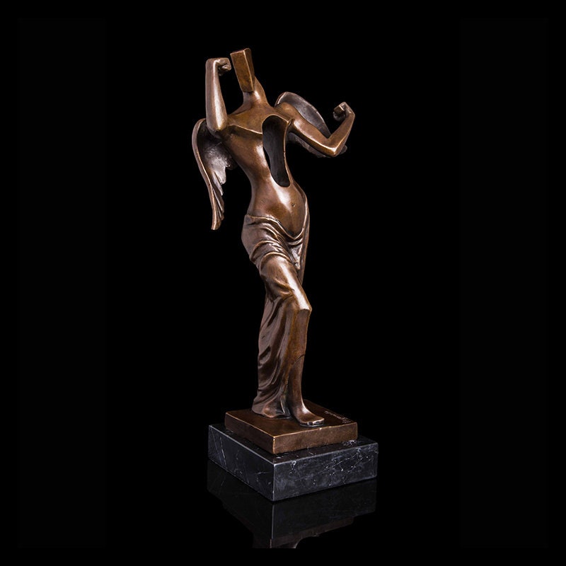 Abstract Angel | Bronze Angel | Female Abstract Sculpture | The Surrealist Angel | Salvador Dali