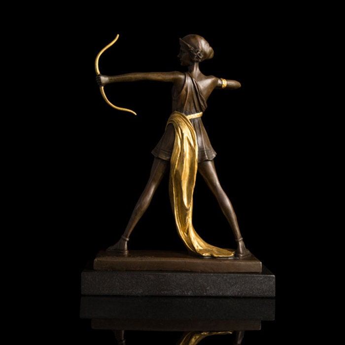 Female Archer | Greek Mythology Bronze Statue | Mythical Sculpture
