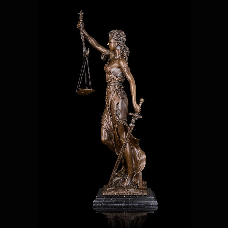 Blind Lady Justice | Greek Mythology | Bronze Statue | Mythology Sculpture
