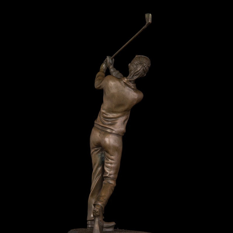 Statua di bronzo femminile del giocatore di golf | Sport femminili | Scultura di golf