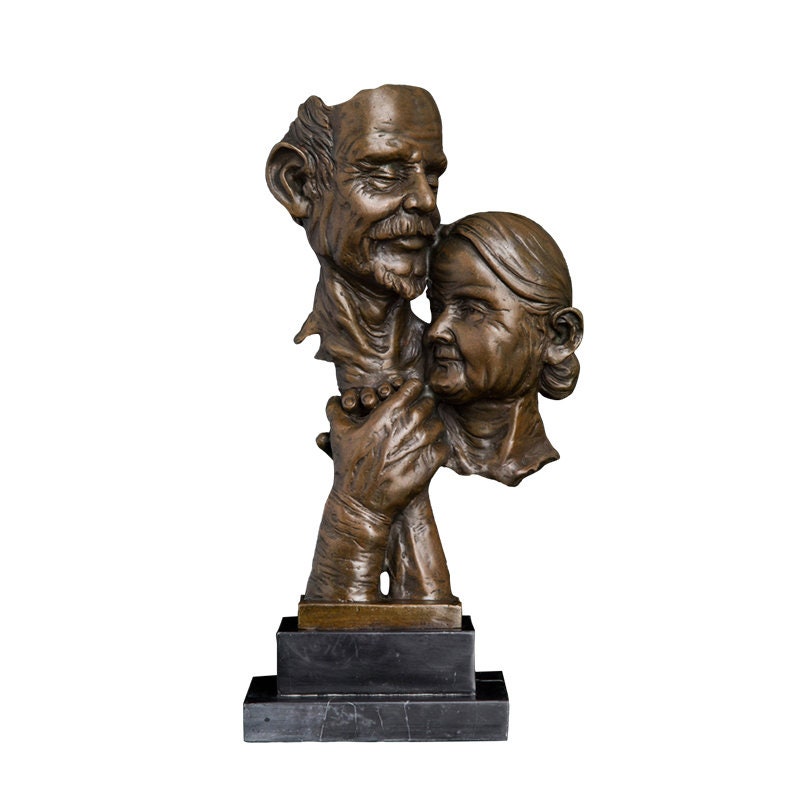 Elderly Couple Bronze Statue | Lovers | Anniversary | Forever Sculpture