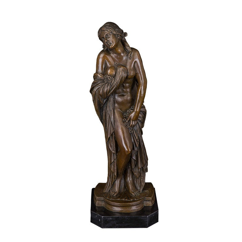 Beautiful Lady Undressed | Elegant Female Statue | Bronze Sculpture