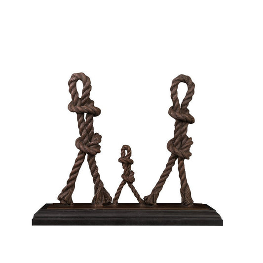 Rope Family Sculpture | Parents and child | Bronze Statue