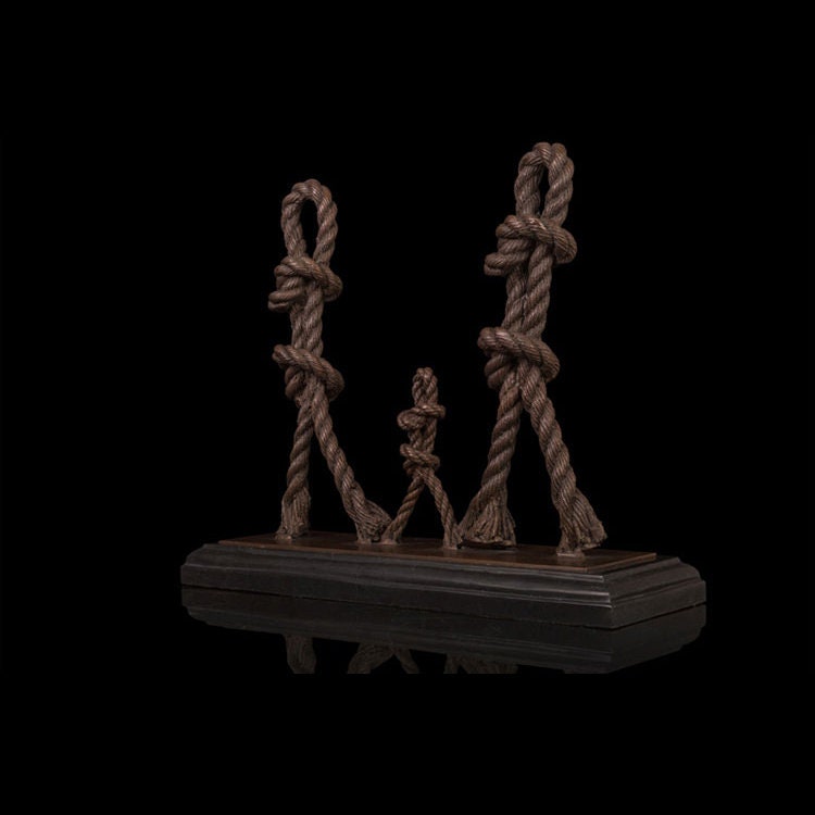 Rope Family Sculpture | Parents and child | Bronze Statue