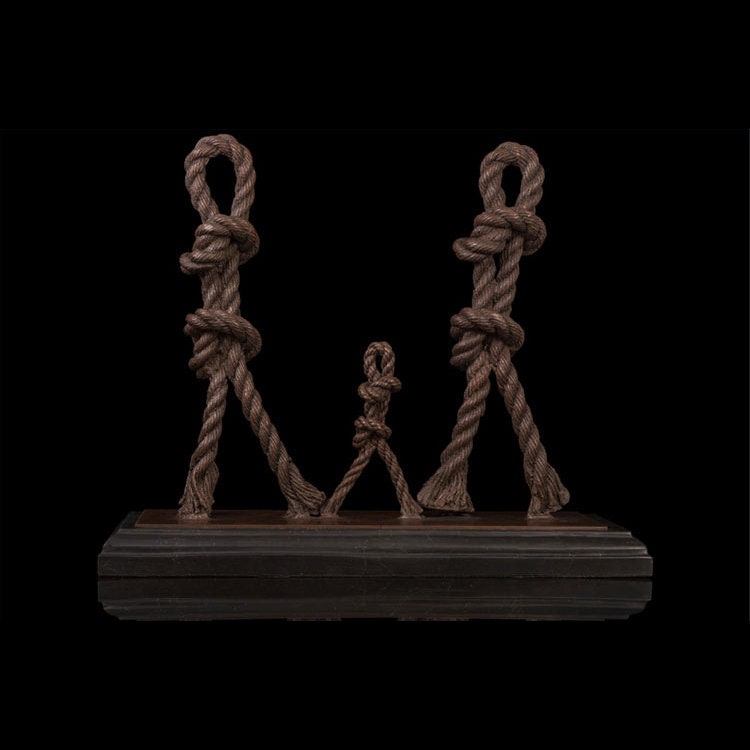 Rope Family Sculpture | Parents and child | Bronze Statue