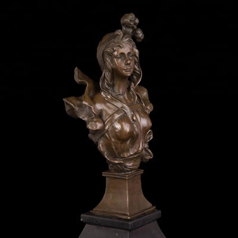 Medievil Lady | Head Bust | Bronze Statue