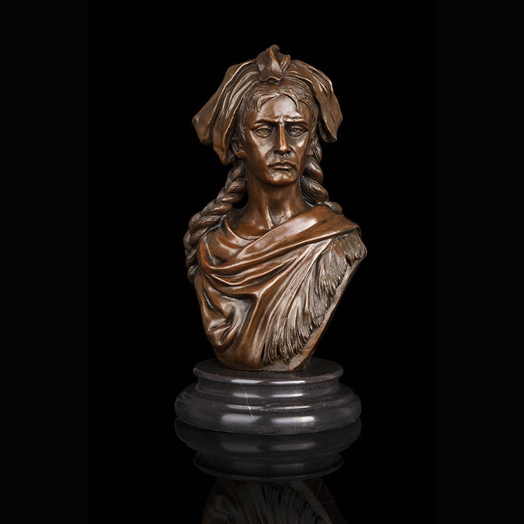 American Indian | Head Bust | Bronze Statue