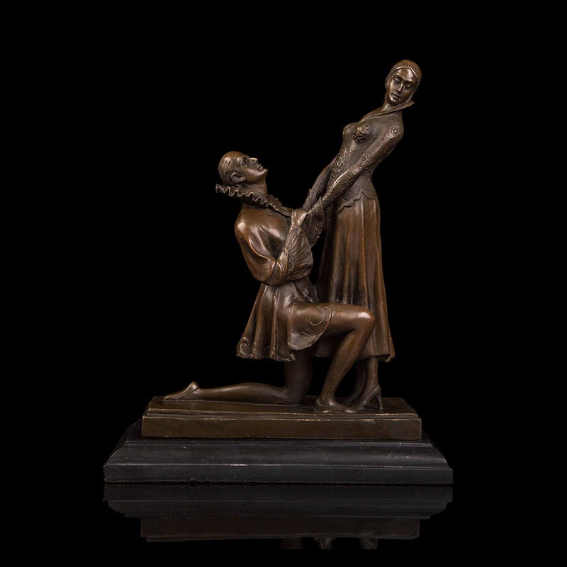 Courting Lovers | Male and Female | Middle Ages | Romantic Bronze Statue