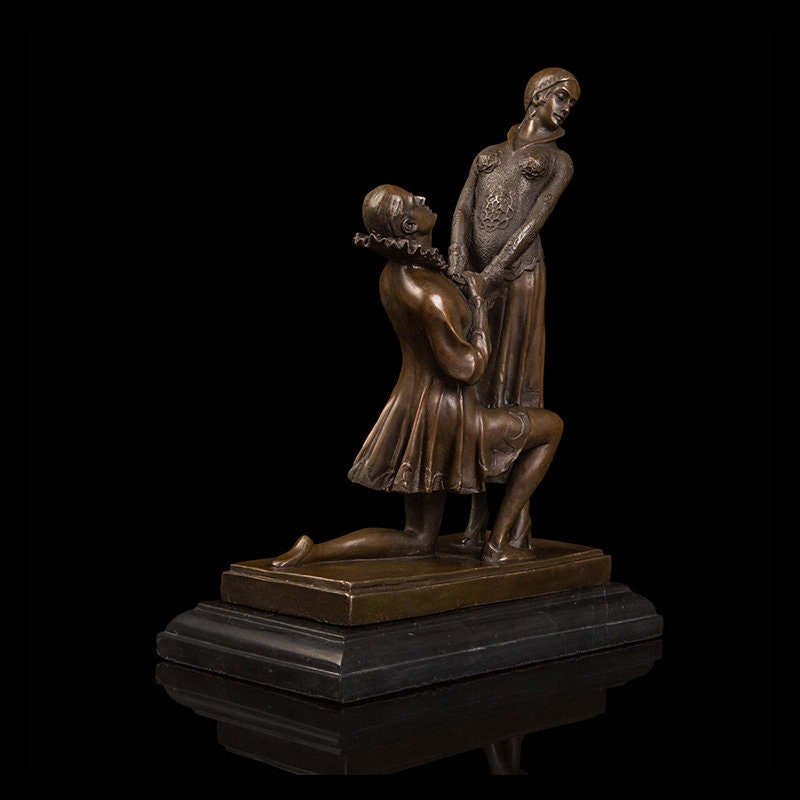 Courting Lovers | Male and Female | Middle Ages | Romantic Bronze Statue