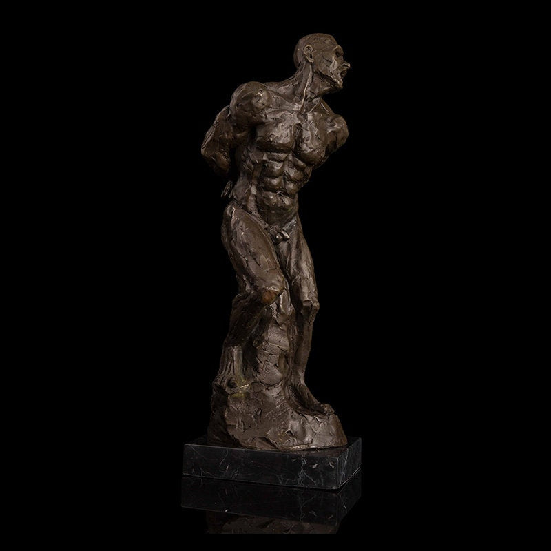Male Muscule Man | Abrstract Art | Nude Bronze Sculpture
