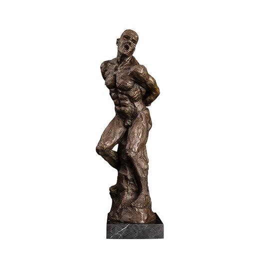 Male Muscule Man | Abrstract Art | Nude Bronze Sculpture