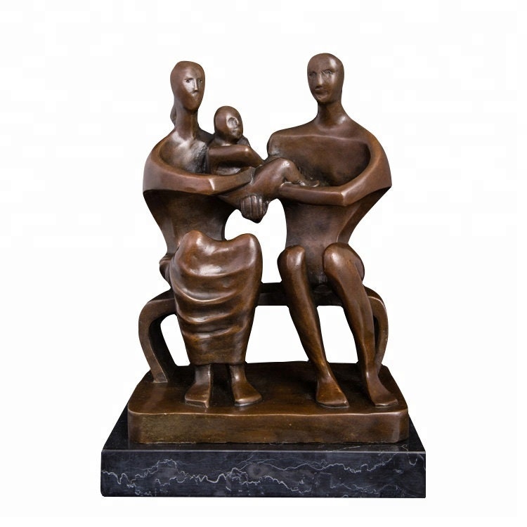 Abstract Family | Husband Wife & Child | Bronze Family