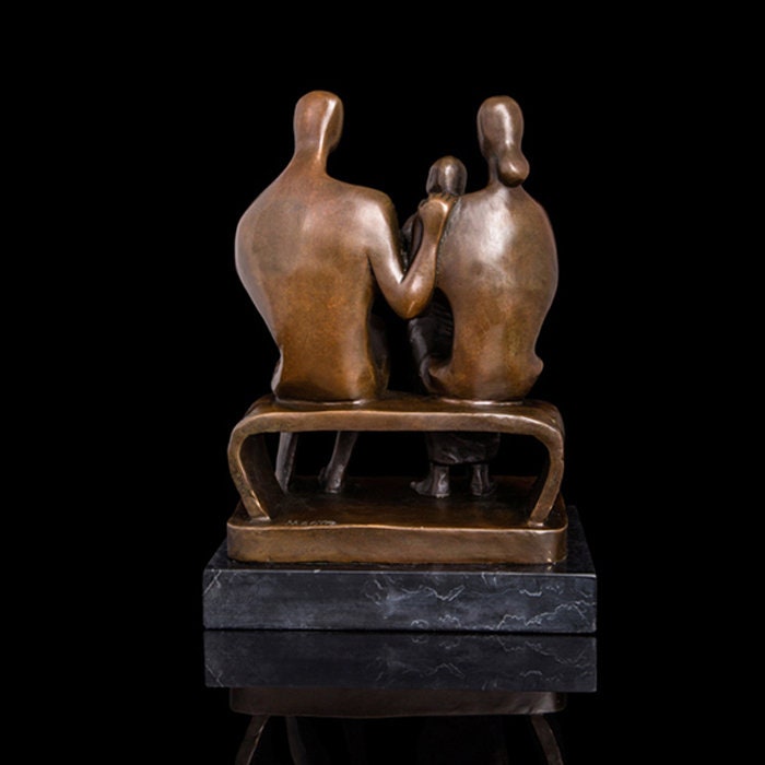 Abstract Family | Husband Wife & Child | Bronze Family