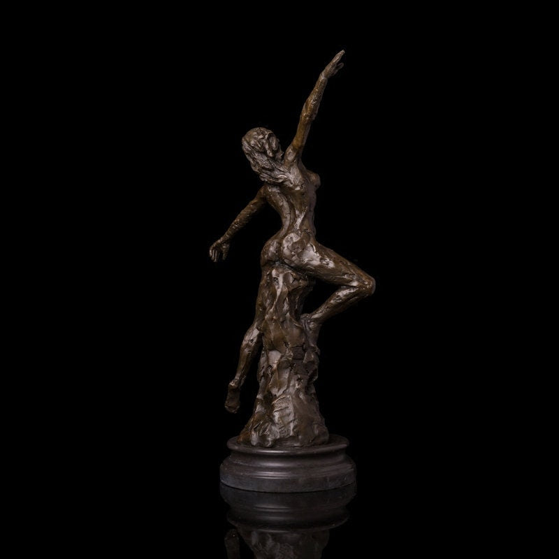 Abstract Nude Female | Naked Bronze Lady | Sexy Sculpture