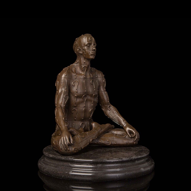 Yoga astratto | Scultura rilassante | Statua di bronzo