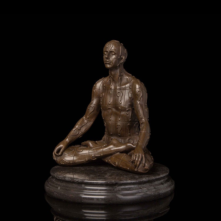 Yoga astratto | Scultura rilassante | Statua di bronzo