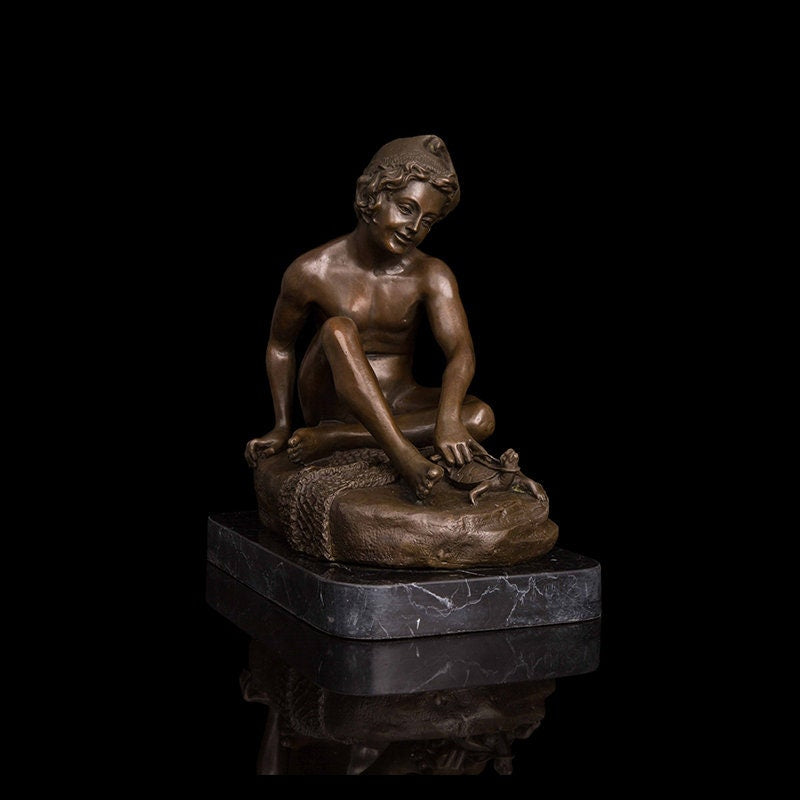 Boy Bathing Nude | Naked Statue | Nude Sculpture