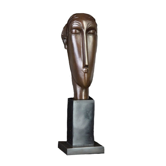 Cabeça masculina abstrata | Busto de Cabeça de Bronze | Escultura Abstrata