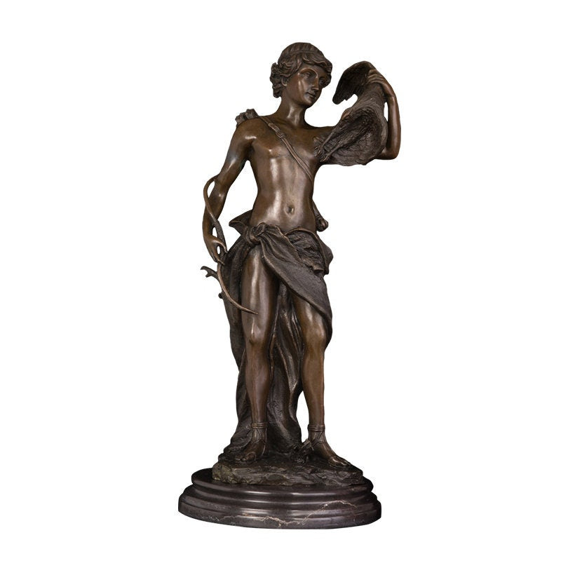 Cazador masculino | Estatua de bronce | Escultura de caza