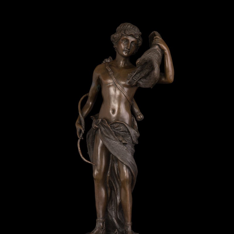 Cazador masculino | Estatua de bronce | Escultura de caza